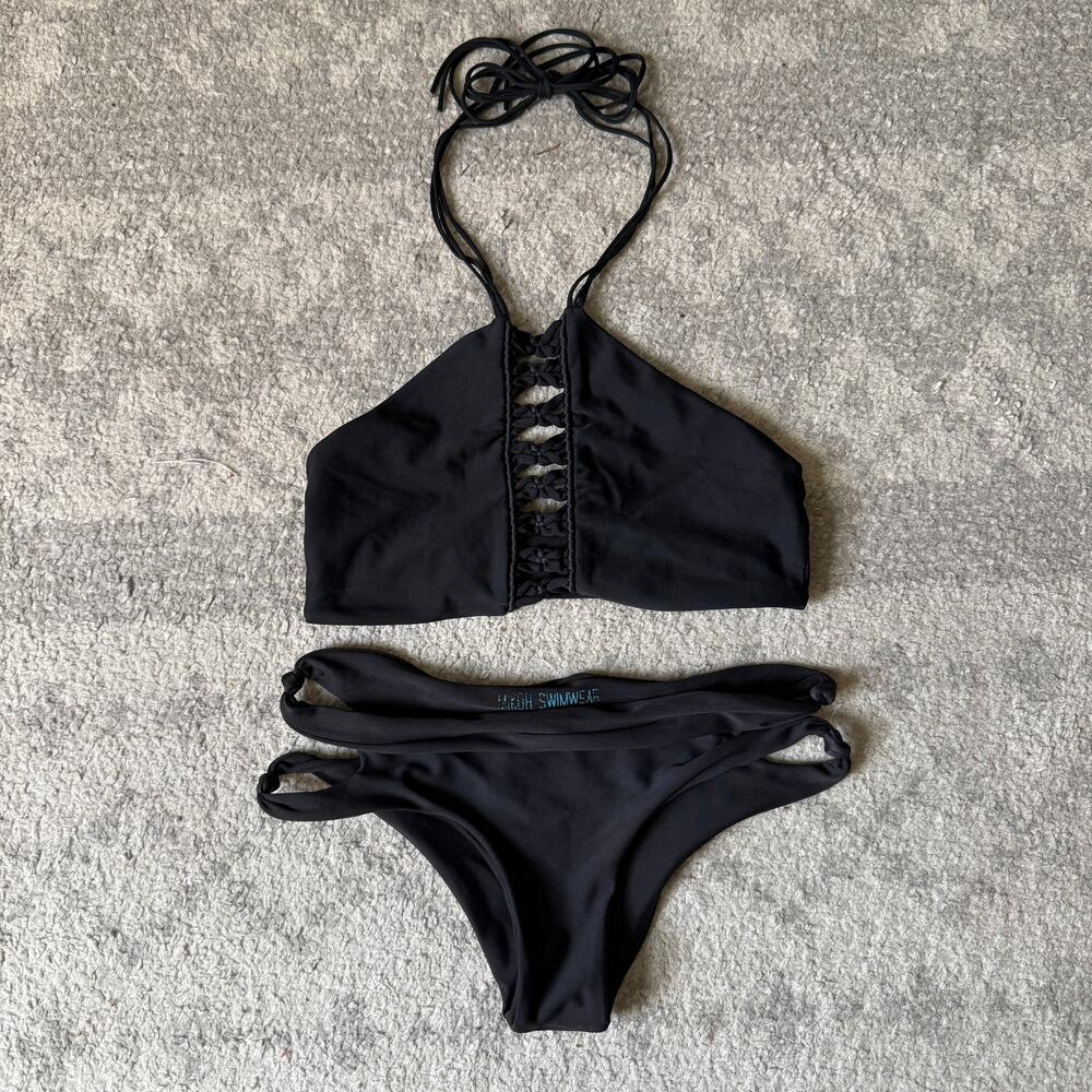 MIKOH Macrame Halter  Knot Side Bikini | Small